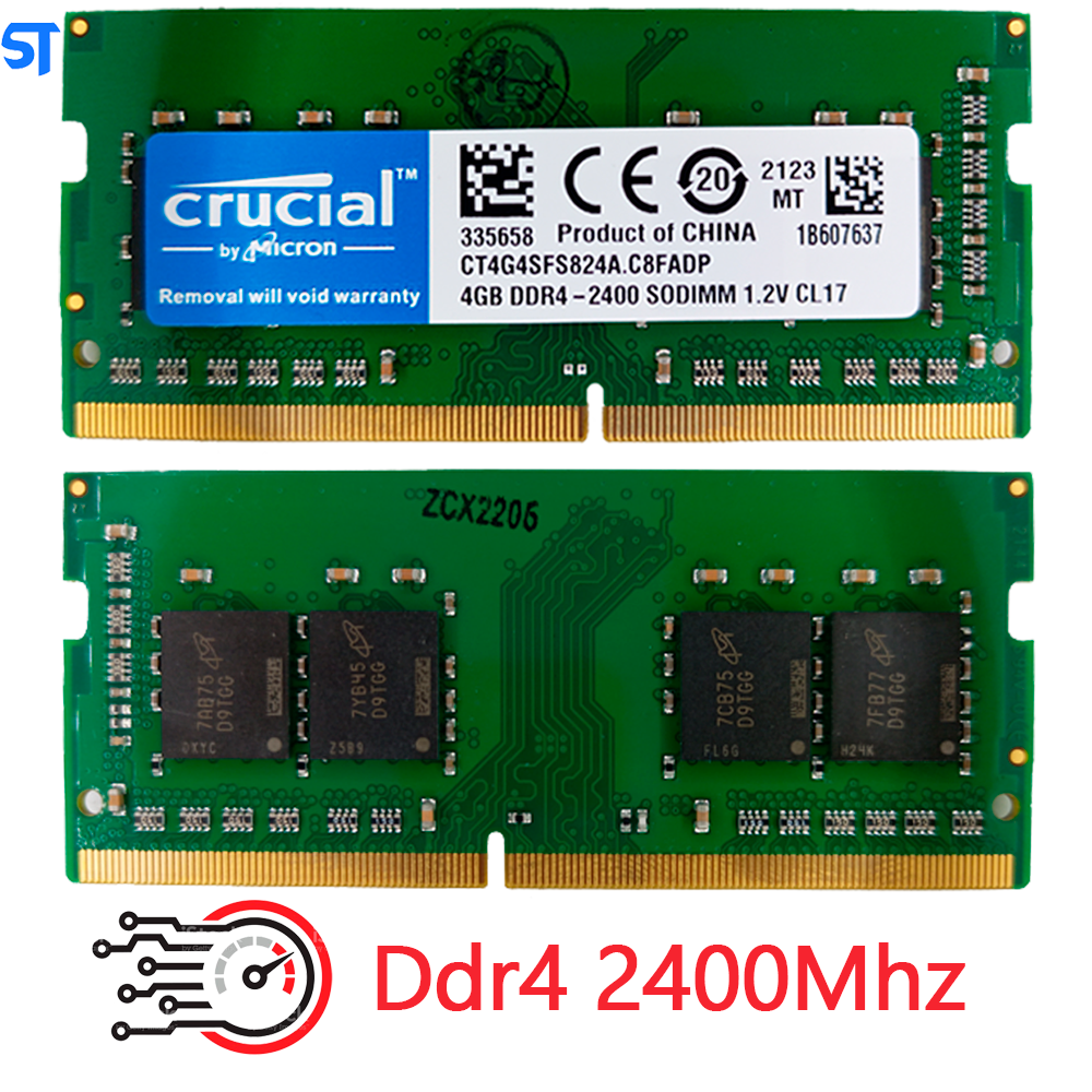 Memória Ram Notebook 4GB Ddr4 2400Mhz - Crucial